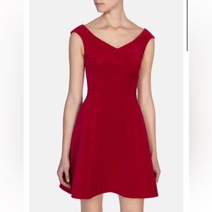 Bought this on PM, doesnt fit me and never wore.  red velvet mini dress, size 10